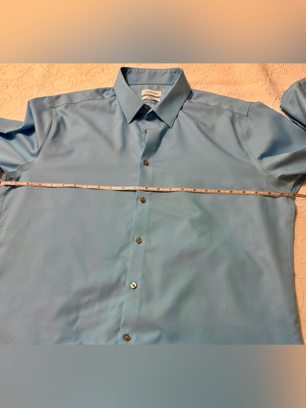 Calvin Klein Light Blue Long-Sleeve Dress Shirt - Picture 4 of 7